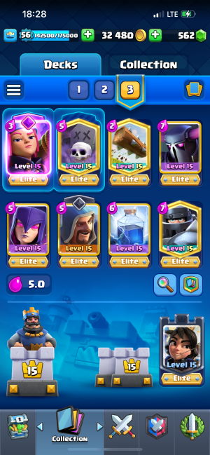 خرید اکانت کلش رویال لول 14 کد 30228