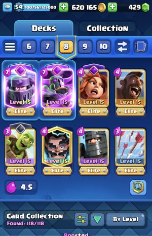 خرید اکانت کلش رویال لول 15 کد 30277
