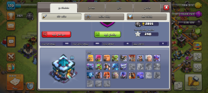 خرید اکانت کلش اف کلنز تانهال 13 لول 120 کد 13765