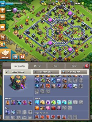 خرید اکانت کلش اف کلنز تانهال 14 لول 144 کد 13945