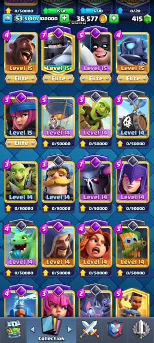 خرید اکانت کلش رویال لول 14 کد 30370