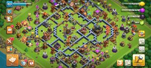 خرید اکانت کلش اف کلنز تانهال 17 لول 163 کد 14033