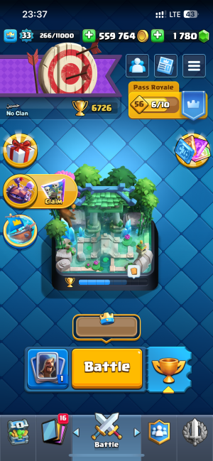 خرید اکانت کلش رویال لول 11 کد 30385