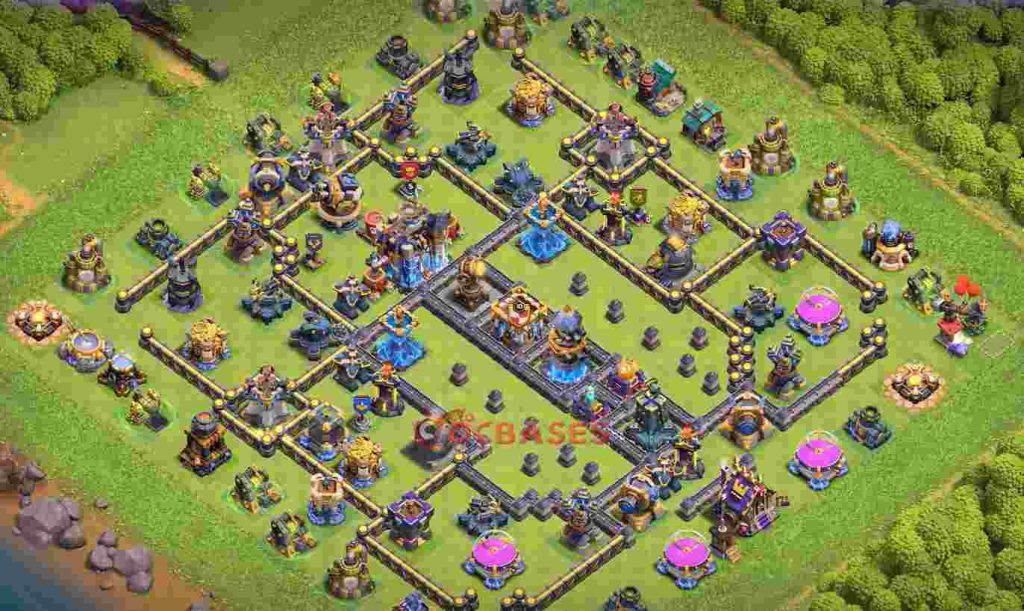 مپ تاون هال 18 کلش برای لیگ رتبه بندی