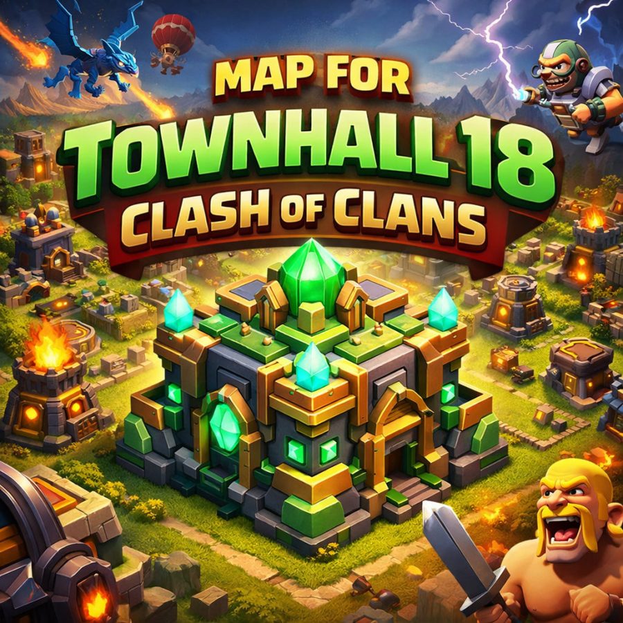 مپ تاون هال 18 کلش برای لیگ رتبه بندی