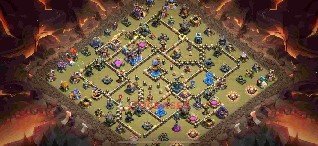 مپ تاون هال 18 کلش برای لیگ رتبه بندی