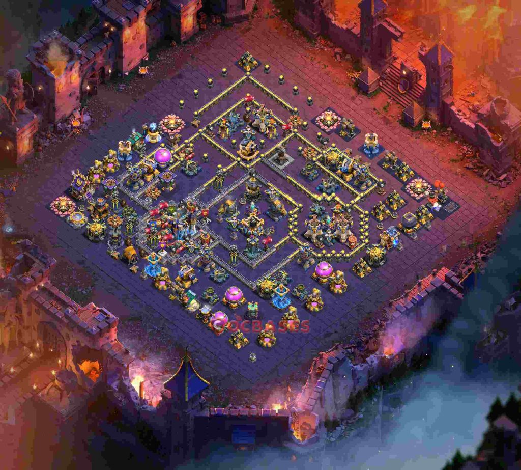 مپ تاون هال 18 کلش برای لیگ رتبه بندی