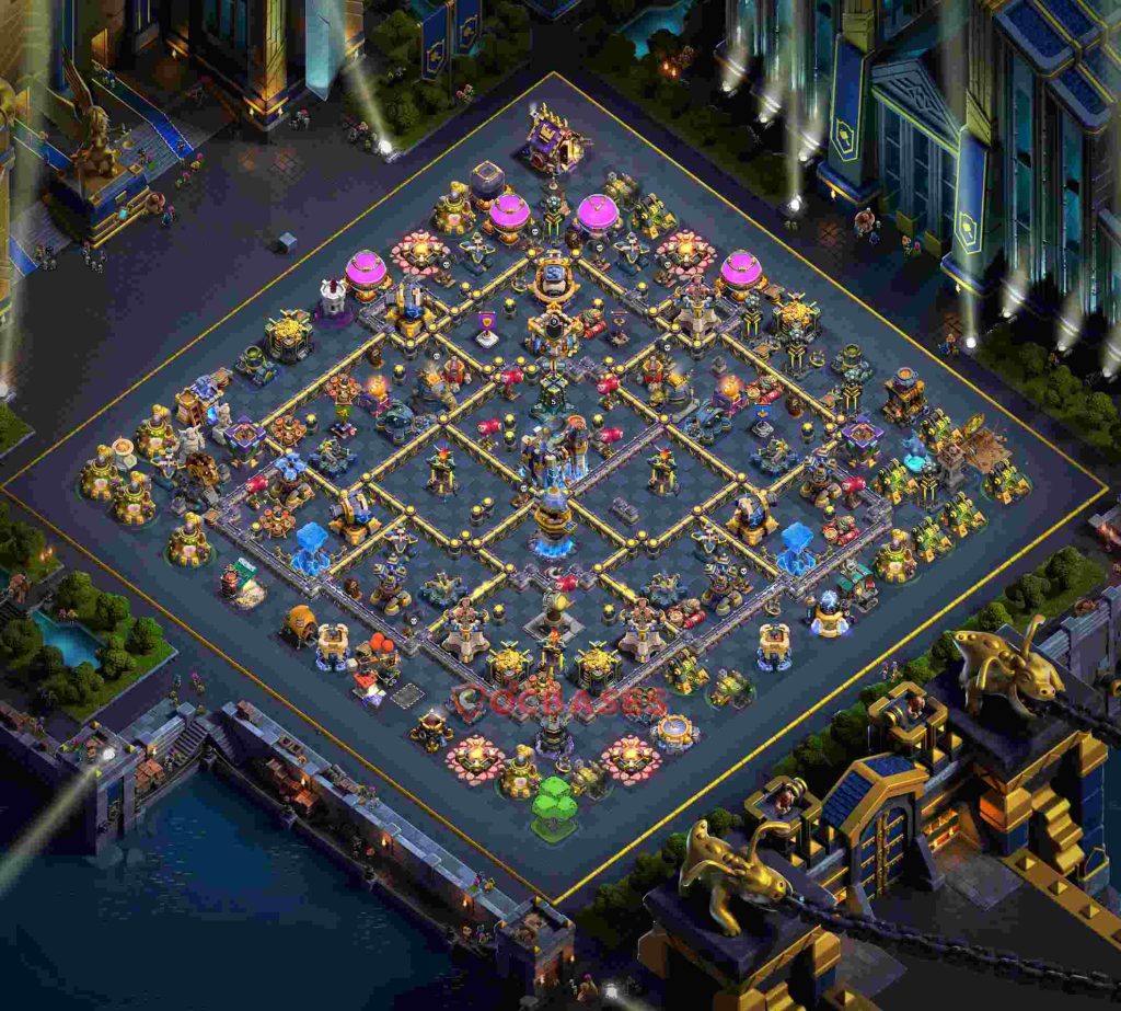 مپ تاون هال 18 کلش برای لیگ رتبه بندی