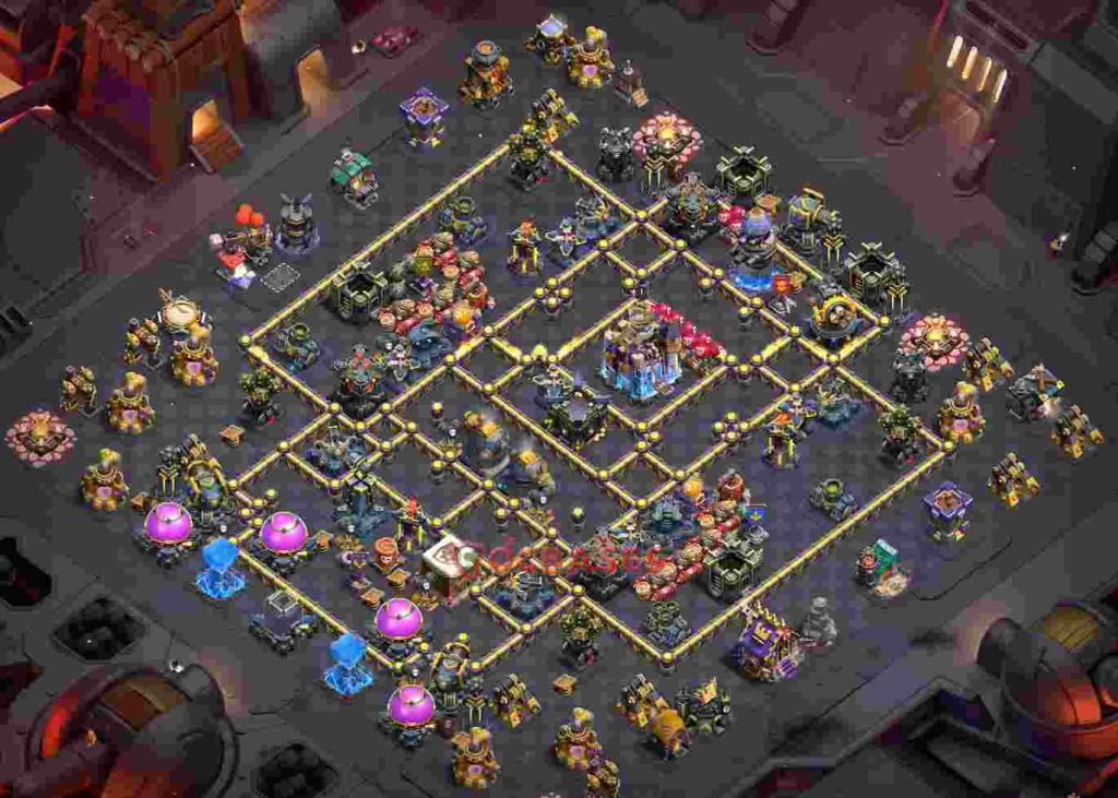 مپ تاون هال 18 کلش برای لیگ رتبه بندی