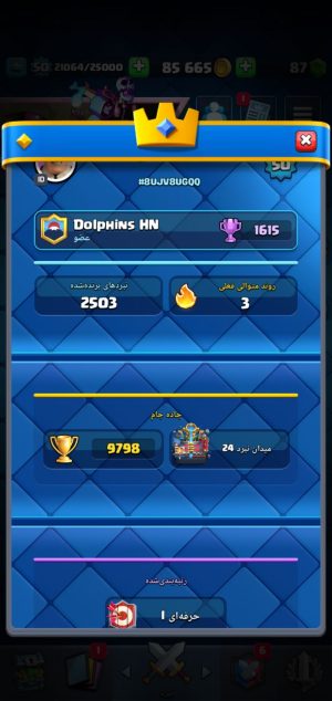 خرید اکانت کلش رویال لول 14 کد 30406