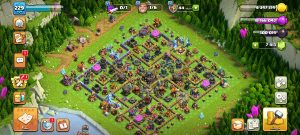 خرید اکانت کلش اف کلنز تانهال 17 لول 229 کد 14385