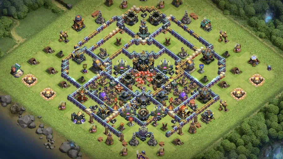 مپ فارم تاون هال 17 کلش آف کلنز