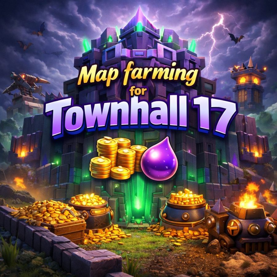 مپ فارمینگ تاون هال 17 نوین کلش