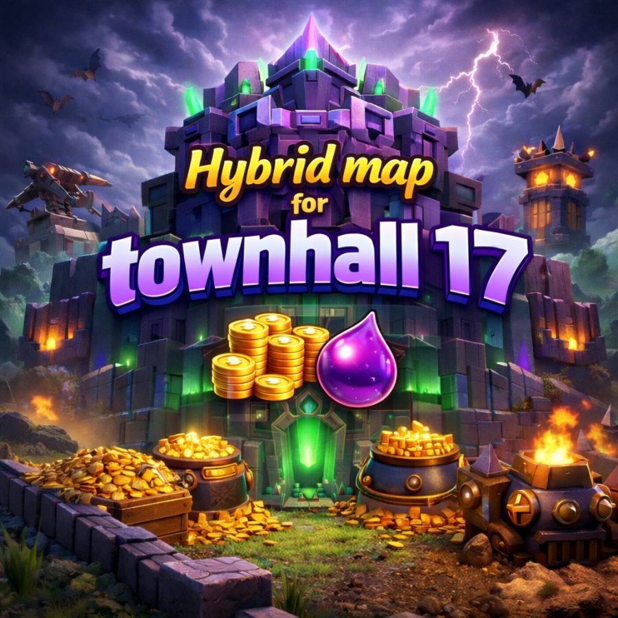مپ هیبریدی کلش آف کلنز تاون هال 17
